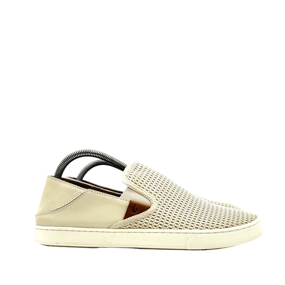 OluKai Pehuea Womens 6.5 Pale Grey Mesh Slip On Sneakers‎ Shoes 20271-2020